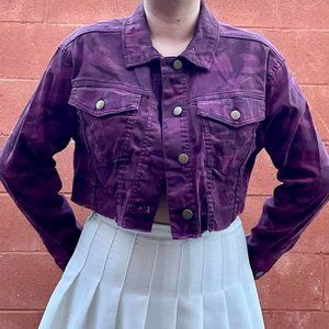 Purple Camouflage Crop Jacket